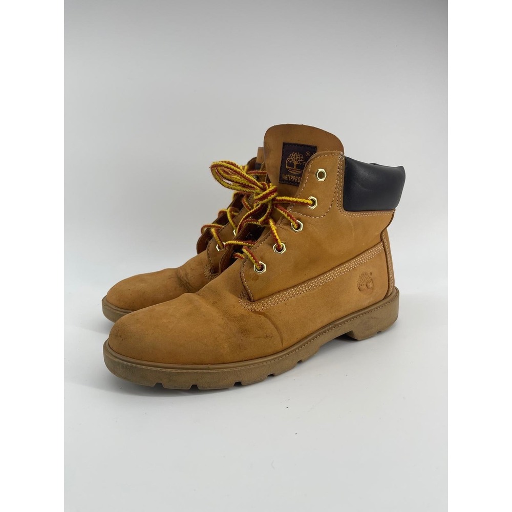 Timberland 6 Inch Waterproof Wheat Nubuck Boots 10960 Mens 6.5 women 8